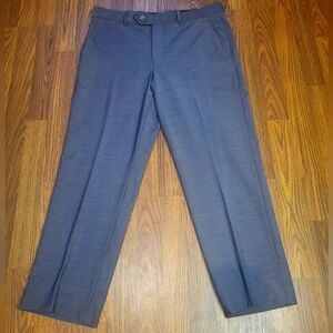 Gala G Men’s Dress Pants 50% Wool Blend charcoal grey–Size 34 Made In Canada A89